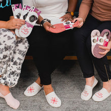 Load image into Gallery viewer, Holiday No Show Cushion Lounge Socks with Grippers