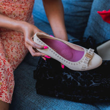 Load image into Gallery viewer, Modern Wedge with Cut Out Pattern and Bow