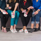 Holiday No Show Cushion Lounge Socks with Grippers