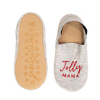 Holiday No Show Cushion Lounge Socks with Grippers