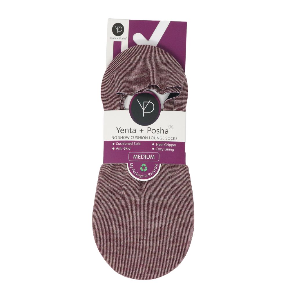 No Show Cushion Lounge Socks with Grippers