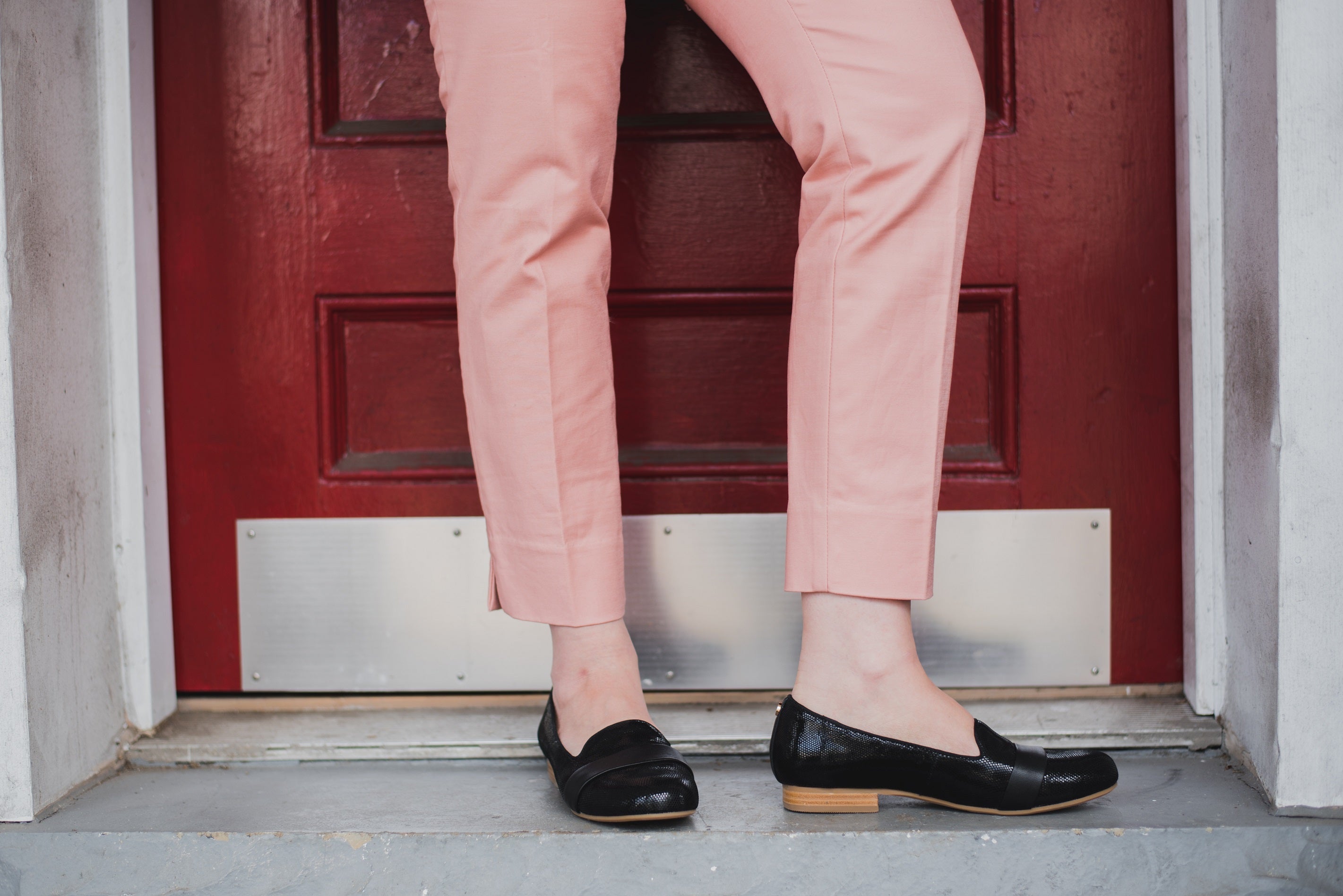 Flat Loafers with Contrast French Binding - Yenta + Posha